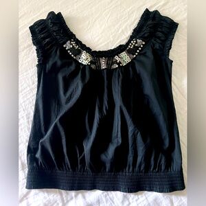 Express black embellished top size Small S